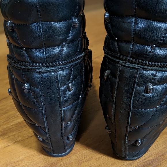 Ash platform sneakers black leather skulls - Picture 5 of 10